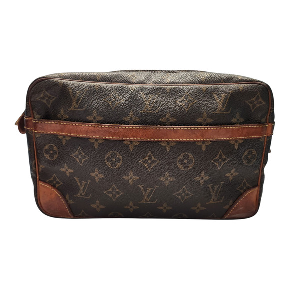 Authentic Vintage Louis Vuitton Compiegne 28 Clutch Cosmetic Bag Monogram Luxury - Picture 1 of 15